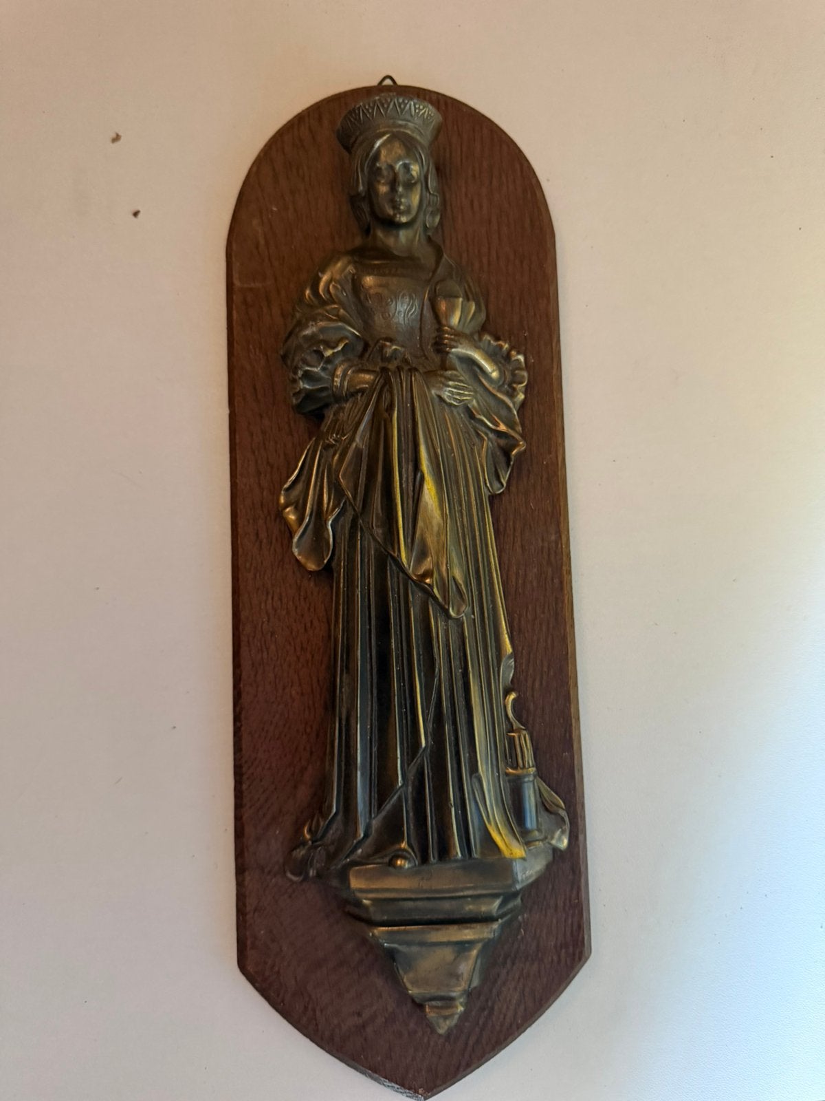 Heilige Barbara Bergbau koper, Antiek en Kunst, Antiek | Religie, Ophalen of Verzenden