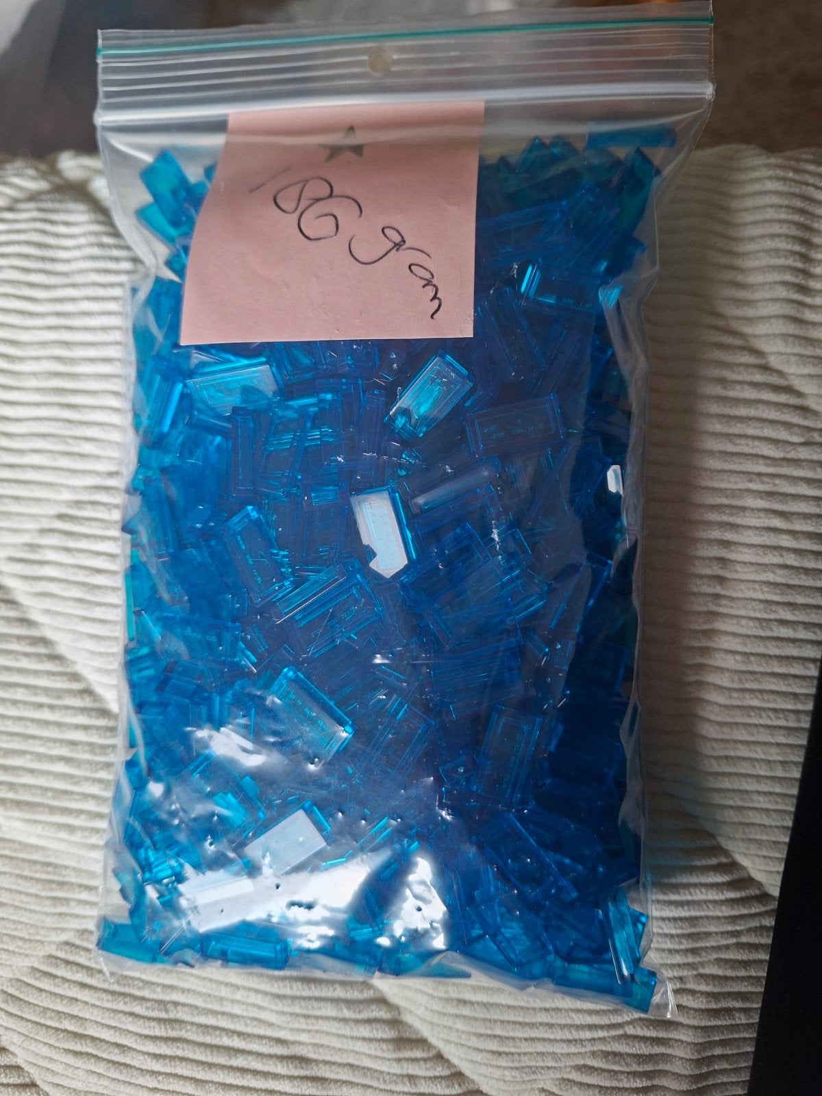 Nieuwe Lego plates 1 x 2  - 186 gram donker blauw transparan, Ophalen of Verzenden, Nieuw, Losse stenen, Lego