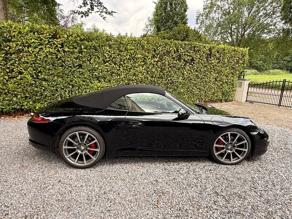 Porsche 911 991 3.4 Carrera Cabr PDK 2013 Zwart, Auto's, Automaat, Achterwielaandrijving, Lederen bekleding, Cabriolet
