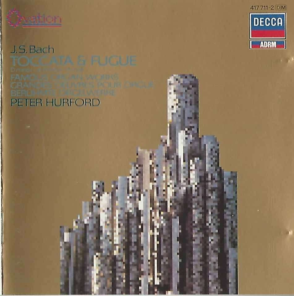 OrgelCD: Peter Hurford - J.S. Bach - Famous works, Ophalen of Verzenden, Zo goed als nieuw, Instrumentaal, Orgel
