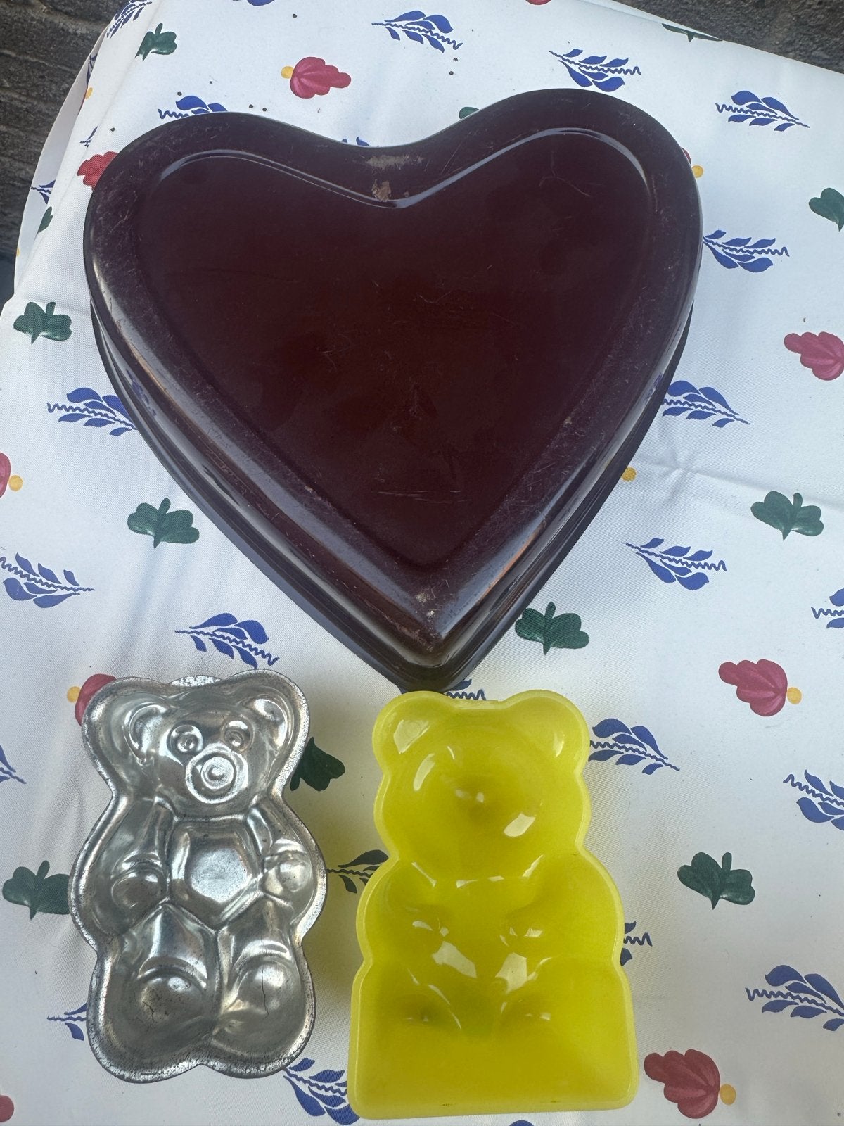 Bakvormen: Hart en Gummybeer, Zilver, Ophalen of Verzenden, Metaal, Overige typen