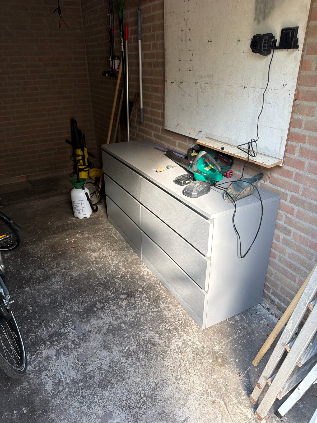 Grijze ladekast met 6 laden - zo goed als nieuw, Ophalen, Overige materialen, 5 laden of meer, 100 tot 150 cm