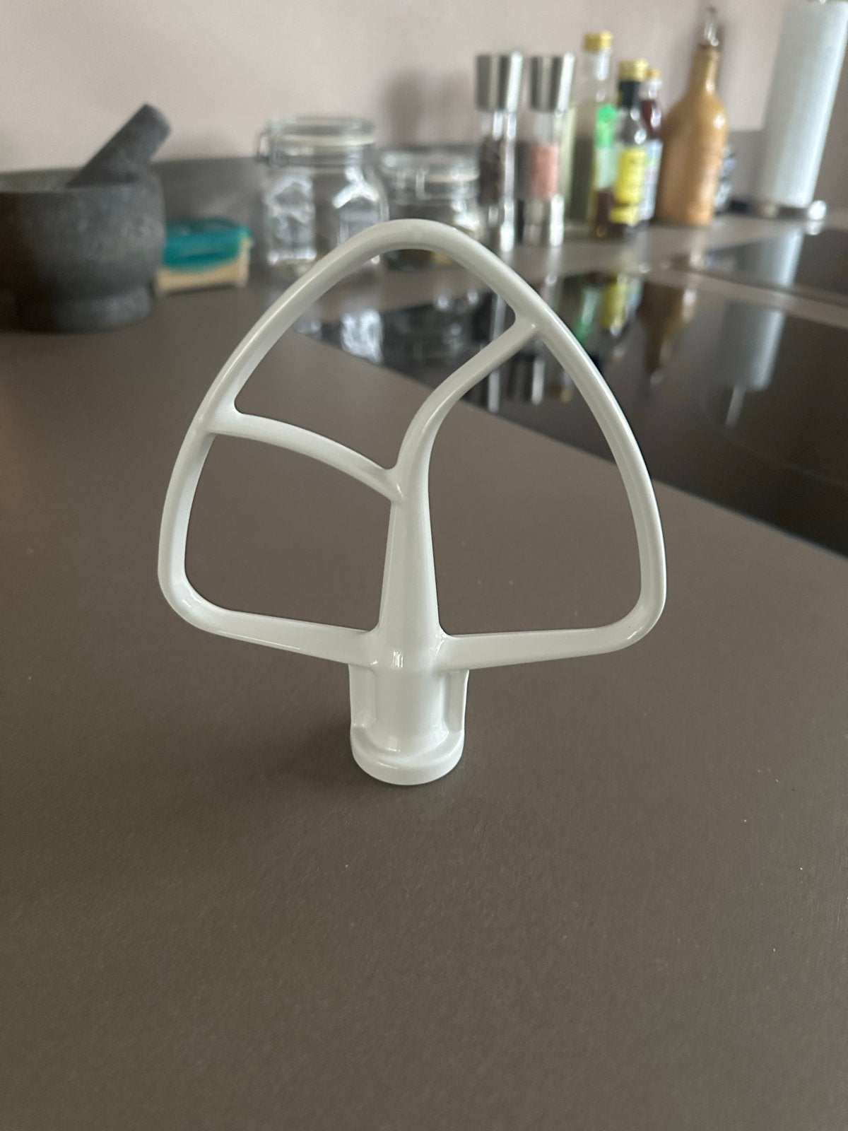 Witte platte klopper voor Kitchenaid keukenmachine, Witgoed en Apparatuur, Keukenmixers, 4 liter of meer, Nieuw, 3 snelheden of meer