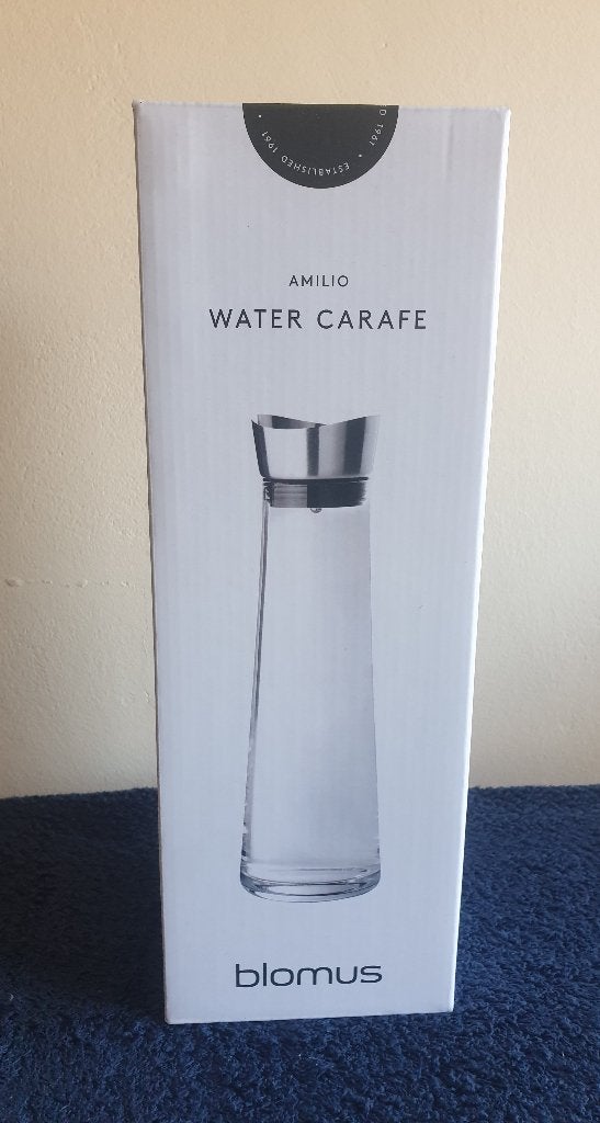 Blomus AMILIO waterkaraf 1100 ml NIEUW + 3 glazen, Overige materialen, Verzenden, Overige typen, Nieuw