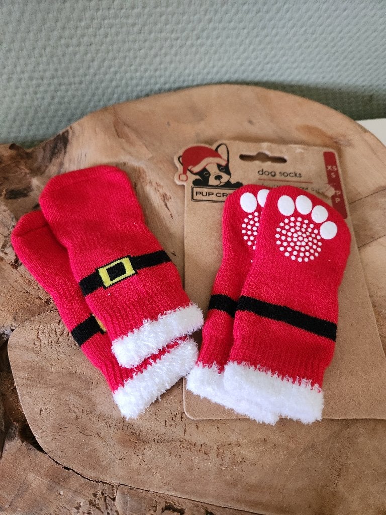 Pup crew dog socks/sokjes kerst - xs/s, Dieren en Toebehoren, Overige hondenkleding, Overige merken, XS, Nieuw