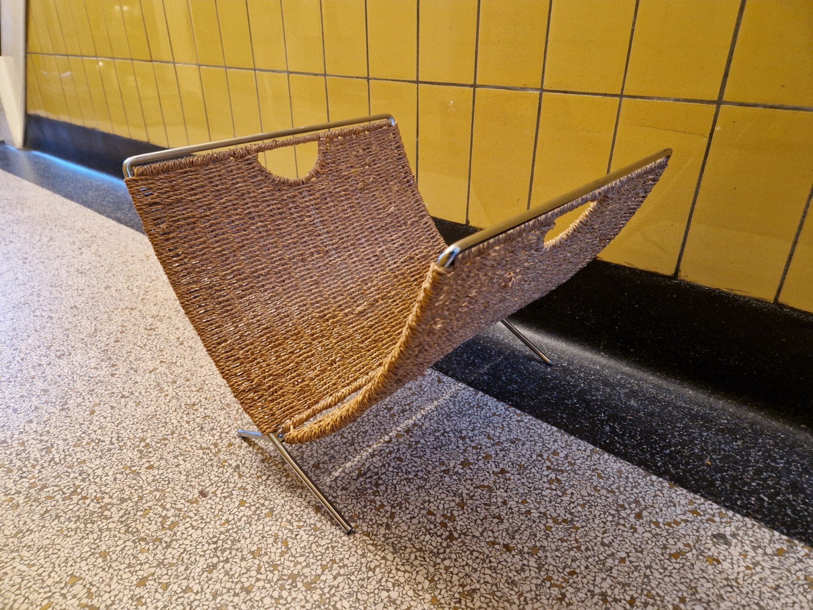 Lectuurbak Boho Vintage '70 - AANBIEDING van 35, voor 25,-!, Inklapbaar, Natuurlijk materiaal, Lectuurbak, Ophalen of Verzenden