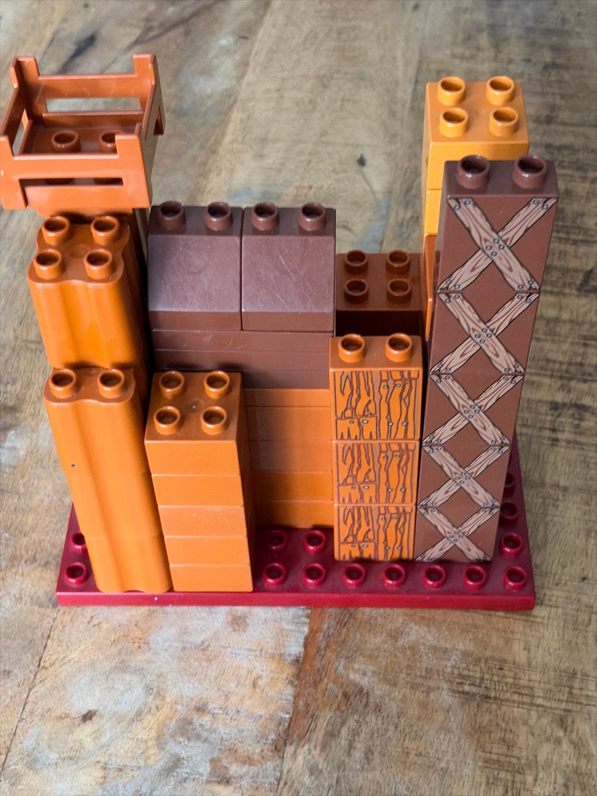 Lego Duplo bouwstenen oranje/bruin, Ophalen of Verzenden, Gebruikt, Overige merken
