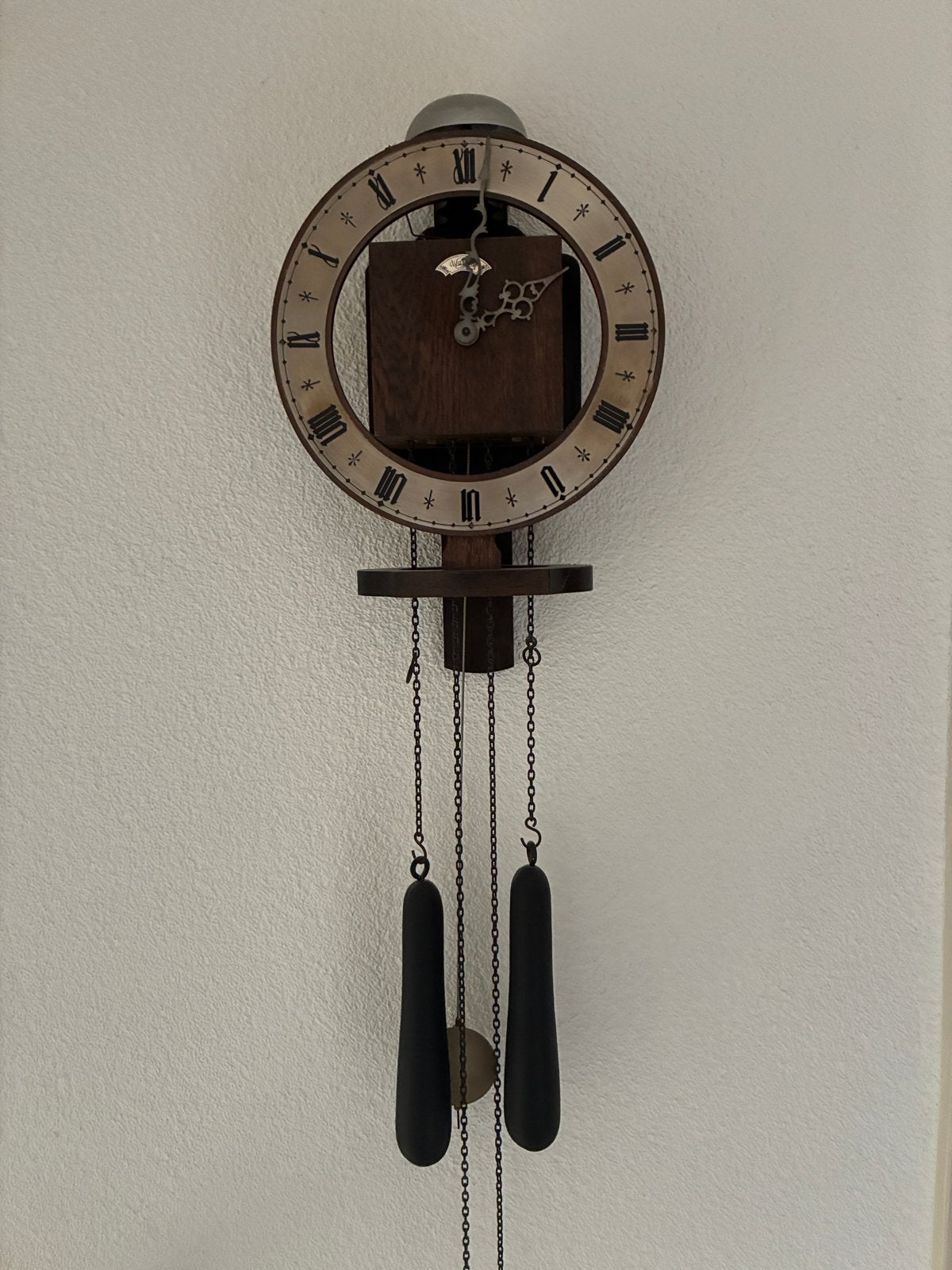 Vintage Warmink wandklok met gewichten, Ophalen