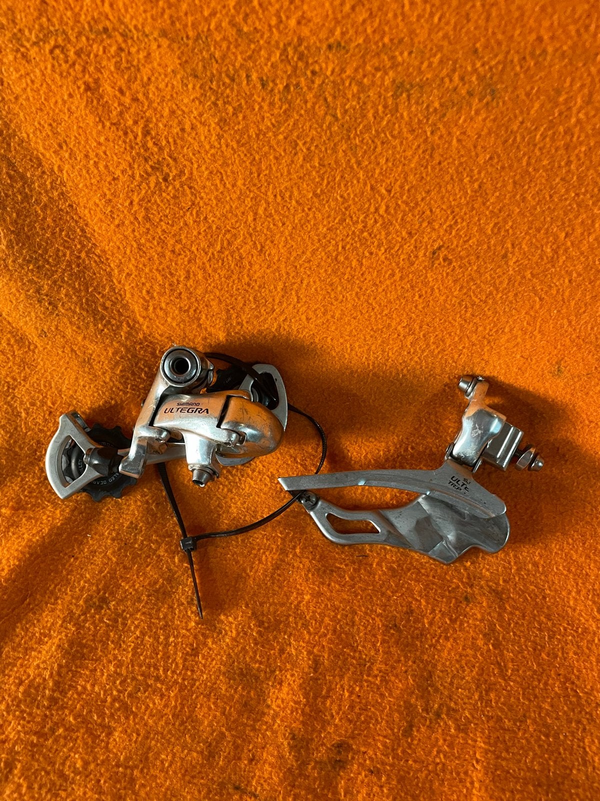 Shimano triple Ultegra Derailleur Set racefiets, Gebruikt, Verzenden, Derailleur of Ketting, Aluminium