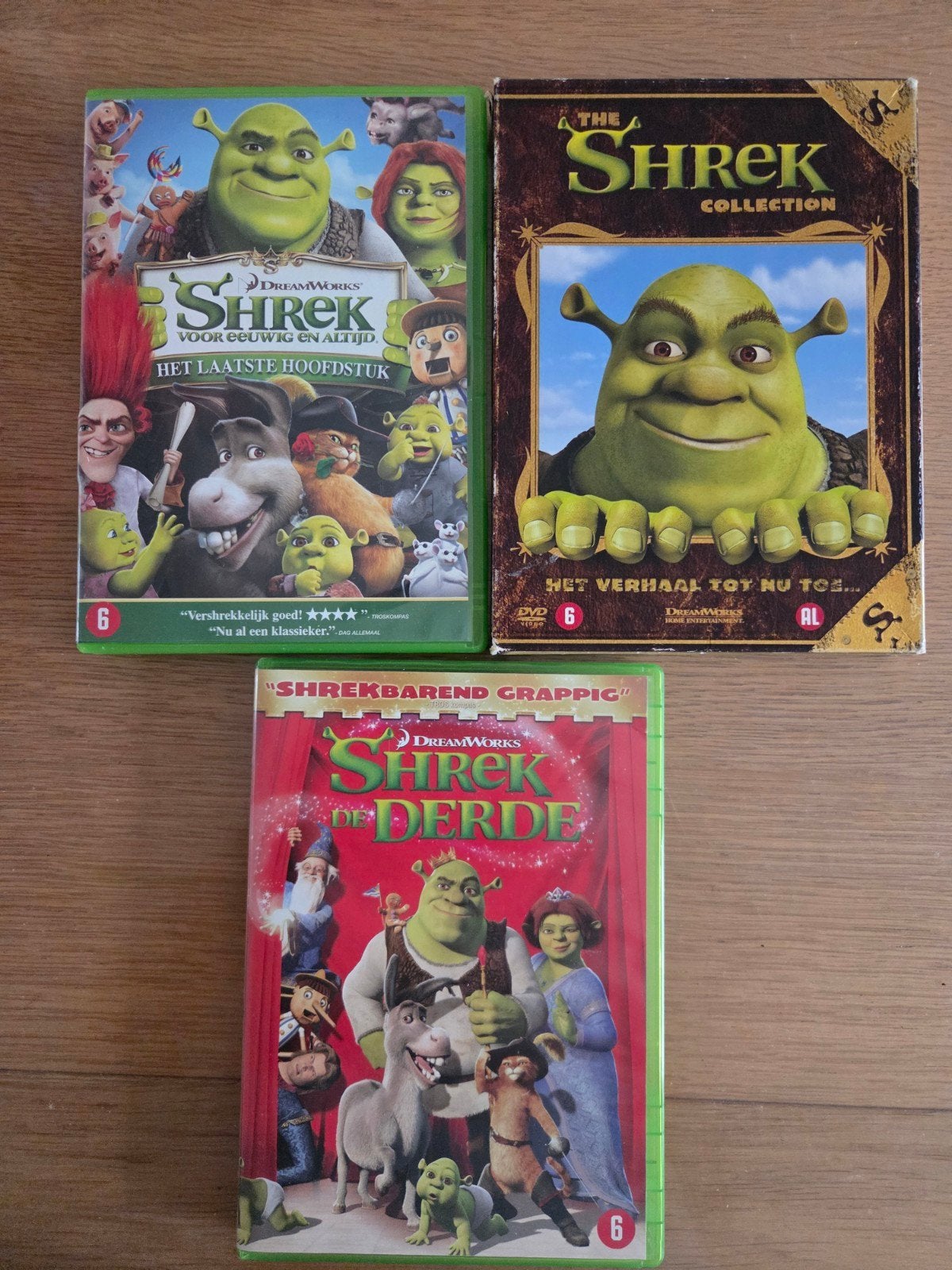 Shrek DVD Collectie: Shrek 1, 2, De Derde & Voor Eeuwig, Ophalen of Verzenden