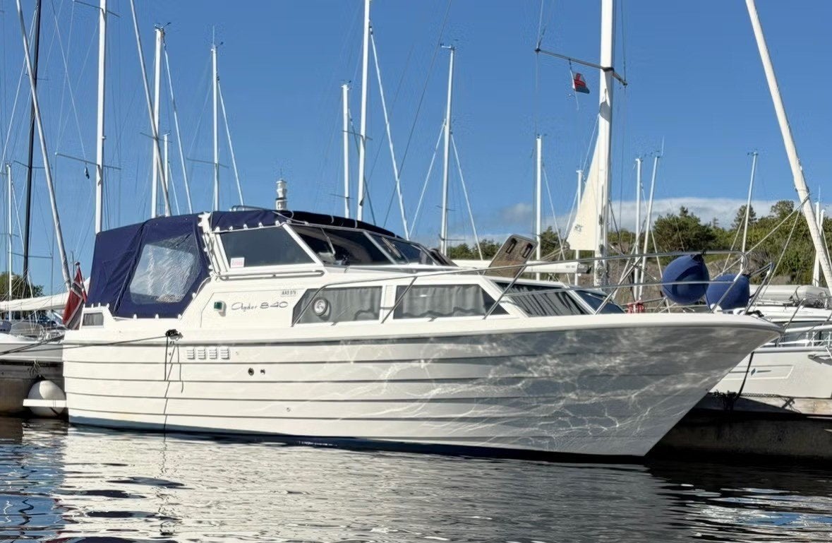 Agder 840 bj 1998 zeer nette boot, Ophalen, Binnenboordmotor, Diesel, Walstroom