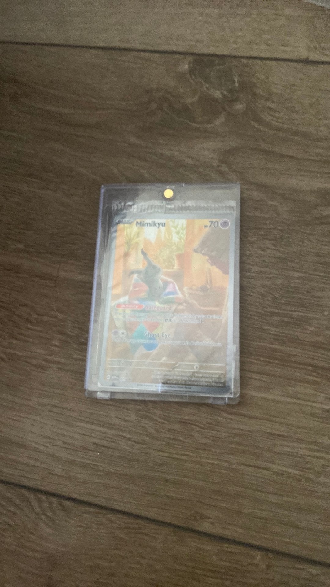 Mimikyu pokemon kaart promo in foil, Ophalen, Zo goed als nieuw, Foil