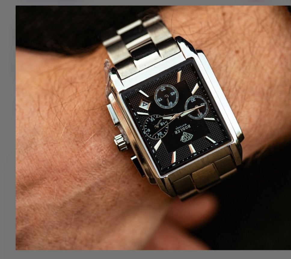 Hodler Veytaux herenhorloge, Overige merken, Staal, Staal, Polshorloge