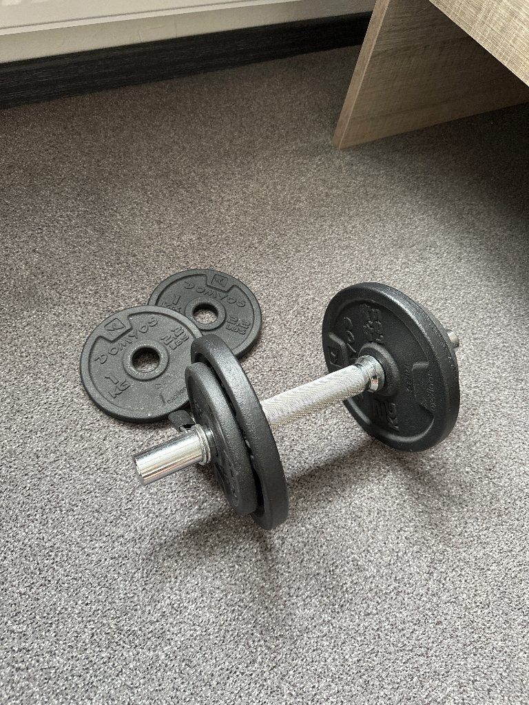 Halter verstelbaar, Sport en Fitness, Fitnessmaterialen, Ophalen, Zo goed als nieuw, Armen, Halterset