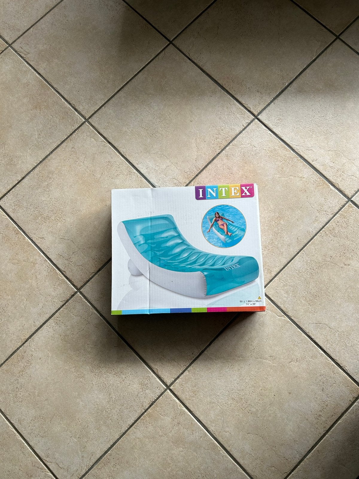 Intex Opblaasbaar Ligbed - Lounge Zwembad Luchtbed, Ophalen, Nieuw, Minder dan 200 cm, Overige typen