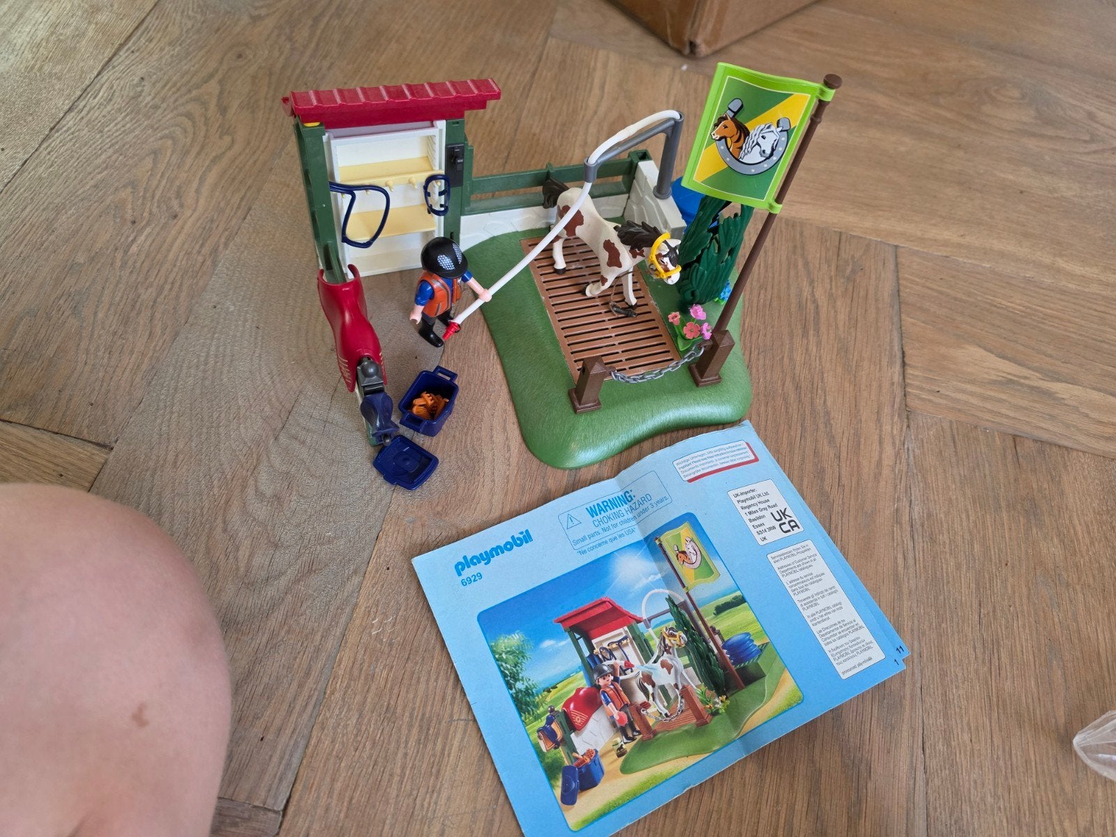 Playmobil Paarden Wasplaats met Paard en Ruiter, Complete set, Overige typen, Ophalen of Verzenden, Zo goed als nieuw