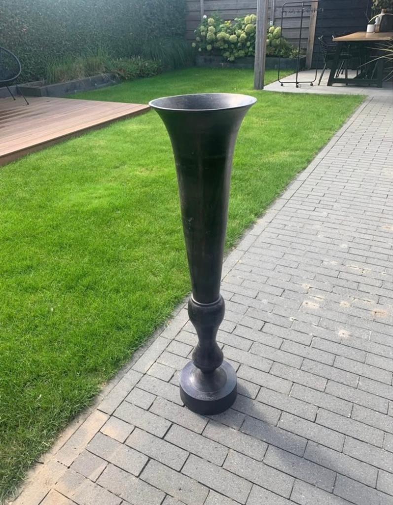 Grote Zwarte Tuinvaas / Bloempot, Ophalen