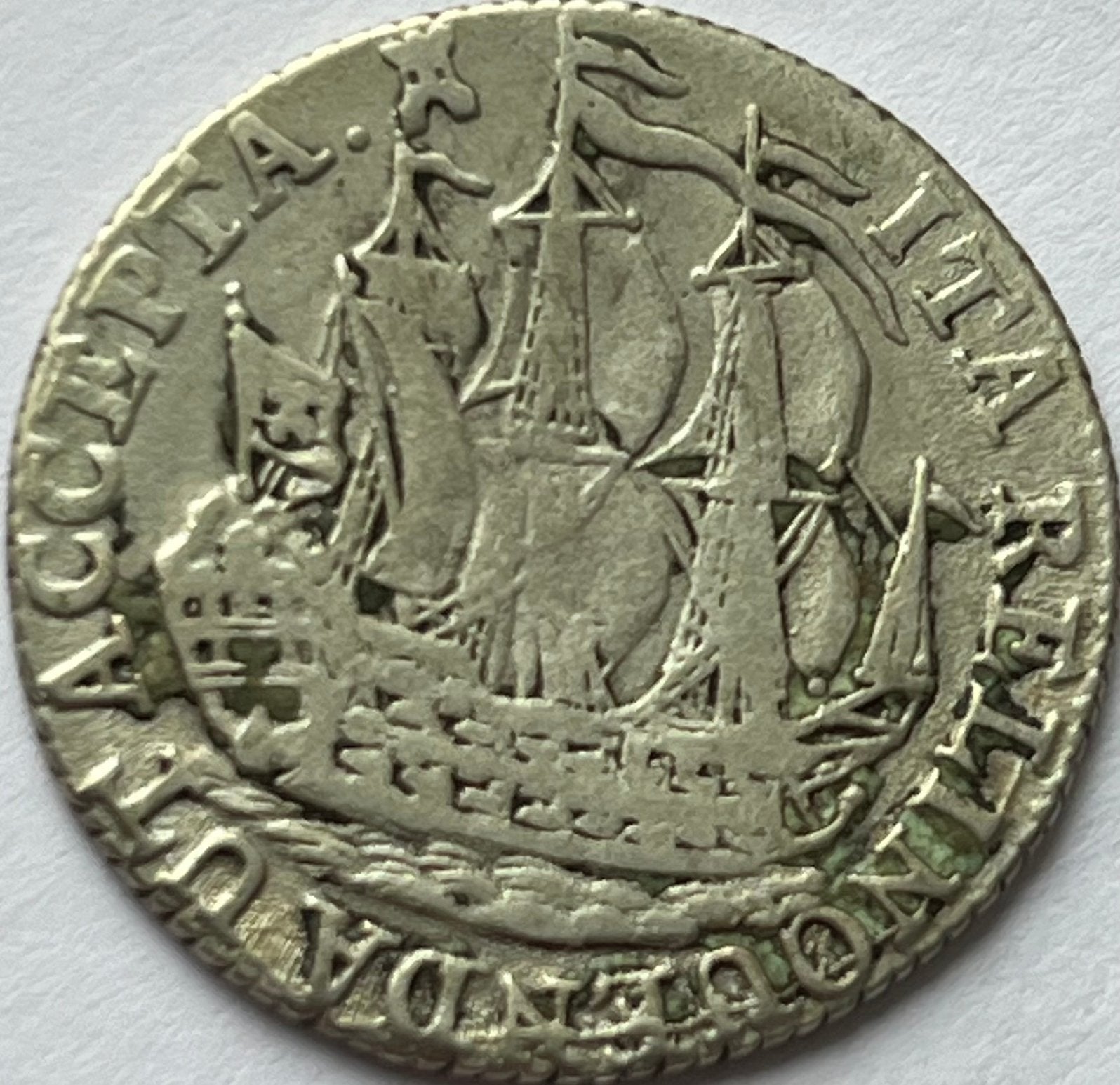 Zeeland zilveren scheepjesschelling 1790, Postzegels en Munten, Vóór koninkrijk, Zilver, Losse munt, Overige waardes