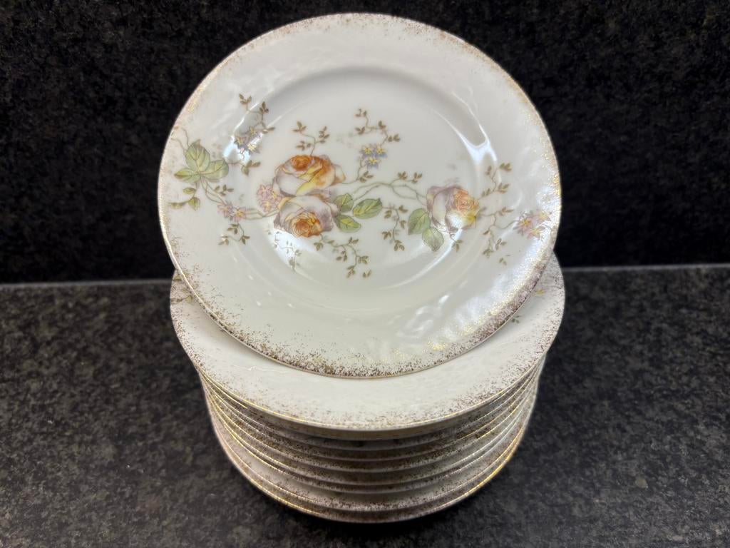 10 gebaks bordjes, Antiek en Kunst, Ophalen of Verzenden