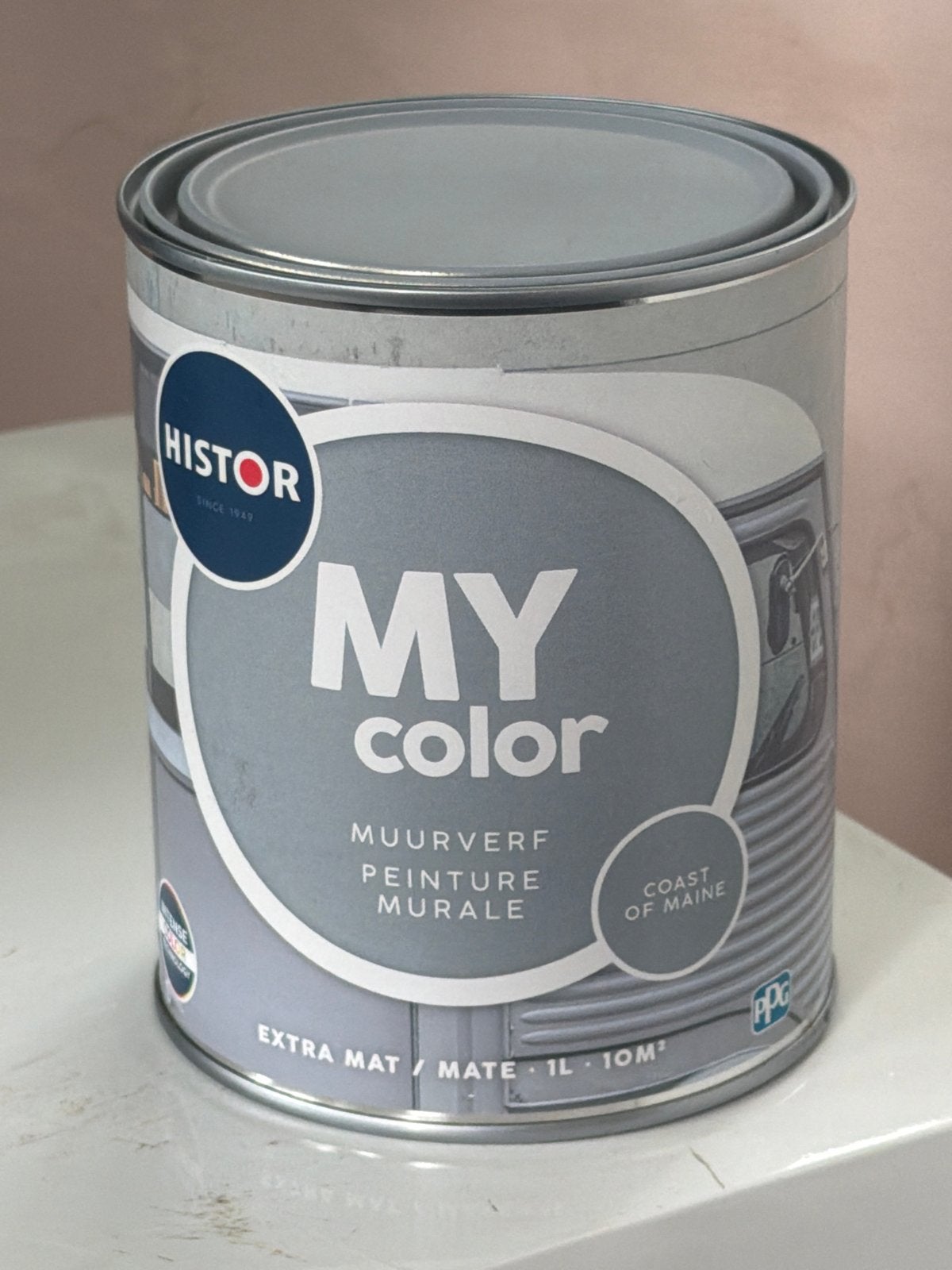 Histor MY color Muurverf Extra Mat 1L - Coast of Maine, Ophalen of Verzenden
