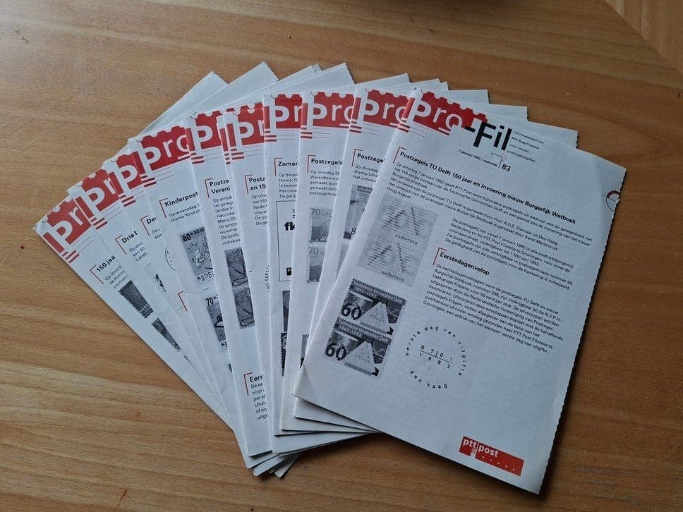 Pro-Fil informatieblad PTT Post, Ophalen of Verzenden