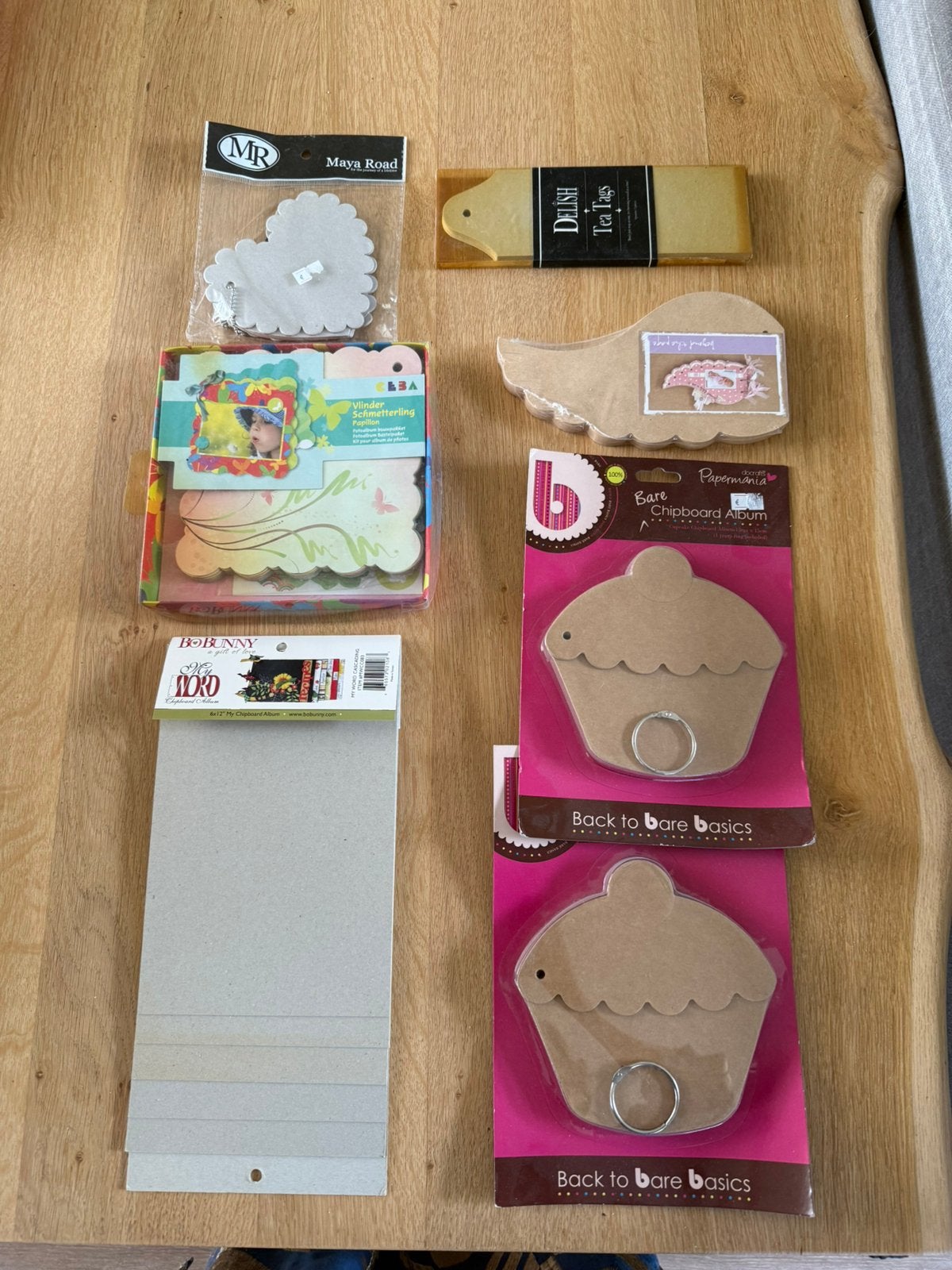 7 chipboard albums, scrappen, junkscrappen, beschilderen, Ophalen of Verzenden, Nieuw, Overige thema's, Pons of Mal