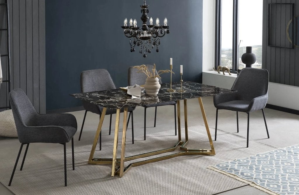 Design eettafel + 4 stoelen & andere! ik verhuis=spotprijs!, Huis en Inrichting, Tafels | Eettafels, Ophalen, 50 tot 100 cm, Zo goed als nieuw