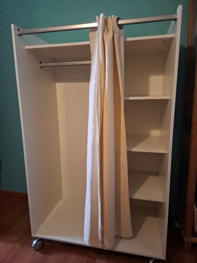 Garderobekast, Ophalen, Gebruikt, 50 tot 100 cm, Overige houtsoorten