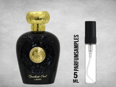 Lattafa Opulent Oud 5ml sample, Sieraden, Tassen en Uiterlijk, Uiterlijk | Parfum, Verzenden, Nieuw