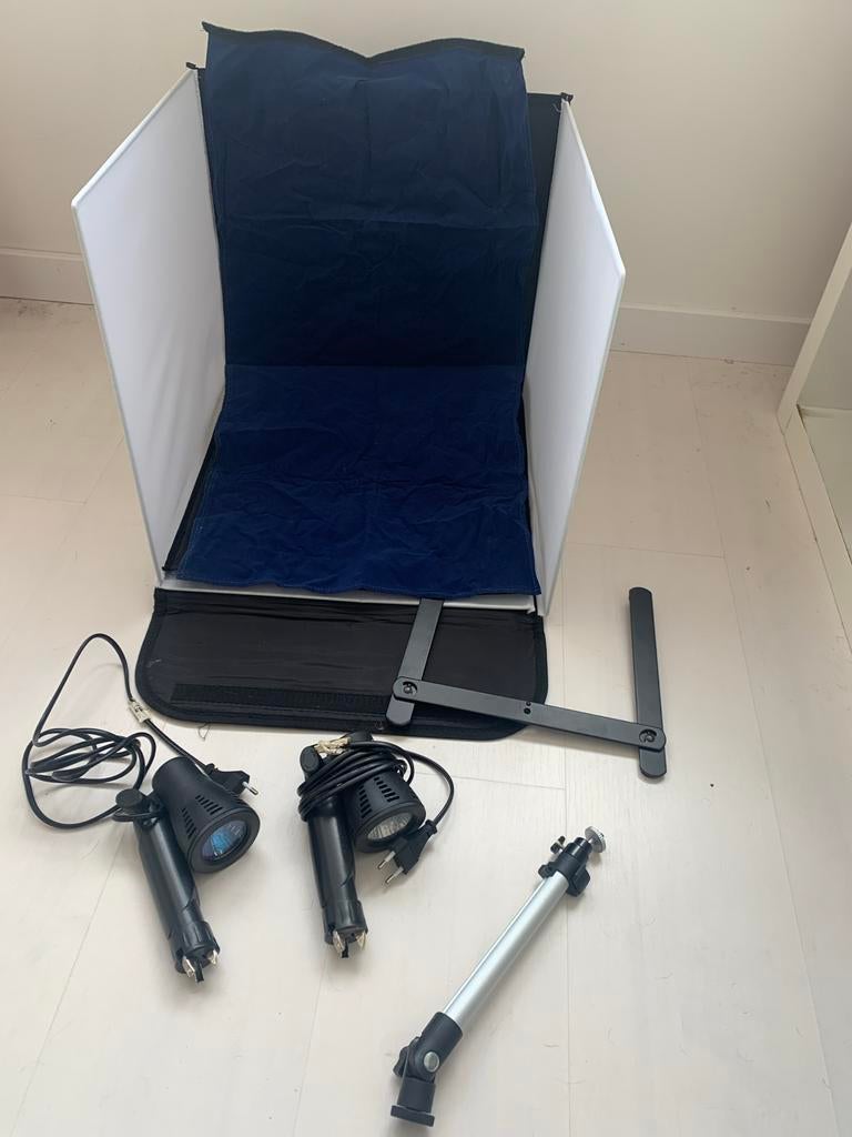 Draagbare fotostudio / fotobox met lampen, Ophalen, Gebruikt, Complete fotostudio