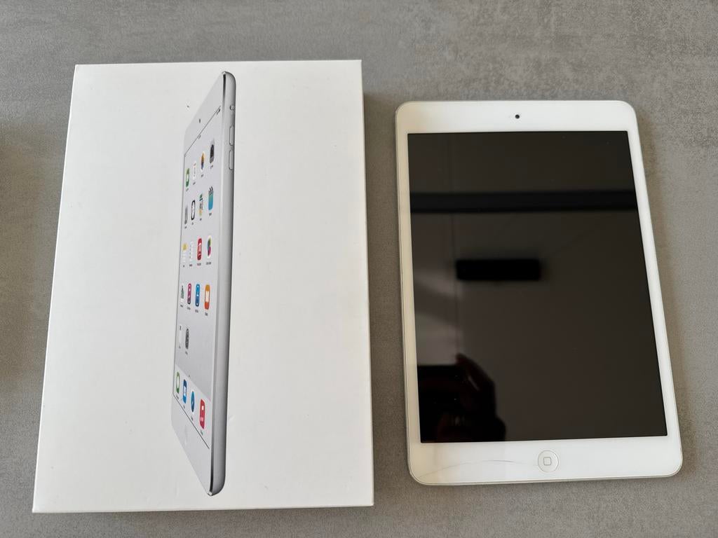 Apple iPad Mini 16GB Wi-Fi Wit/Zilver, Computers en Software, Apple iPads, Ophalen, Gebruikt, Wit, 7 inch of minder
