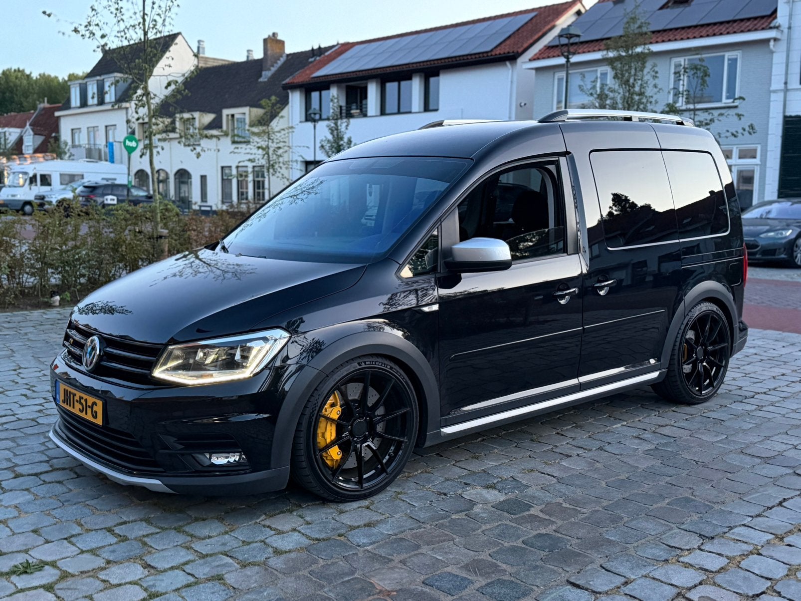 Volkswagen Caddy Alltrack 1.4 TSI DSG 240PK 7 Persoons / GTI, Auto's, Euro 5, Zwart, Alcantara, Zwart