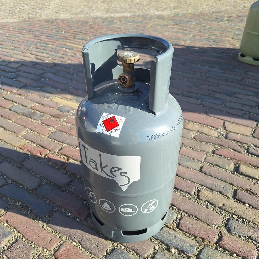 Volle Gasfles Take 5, Tarra 6,3kg, 2034, Tuin en Terras, Ophalen, Nieuw