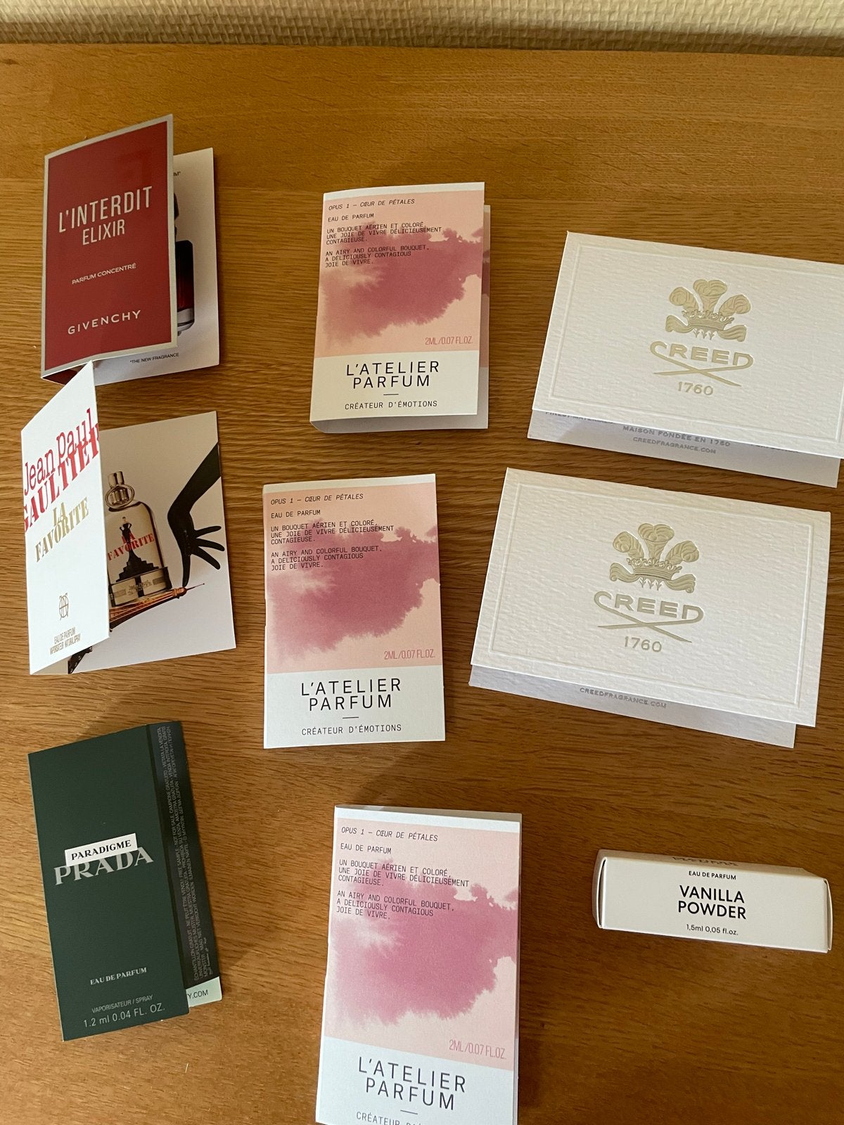 Parfum samples: Givenchy, Jean Paul Gaultier, Prada, Creed, Ophalen of Verzenden, Nieuw