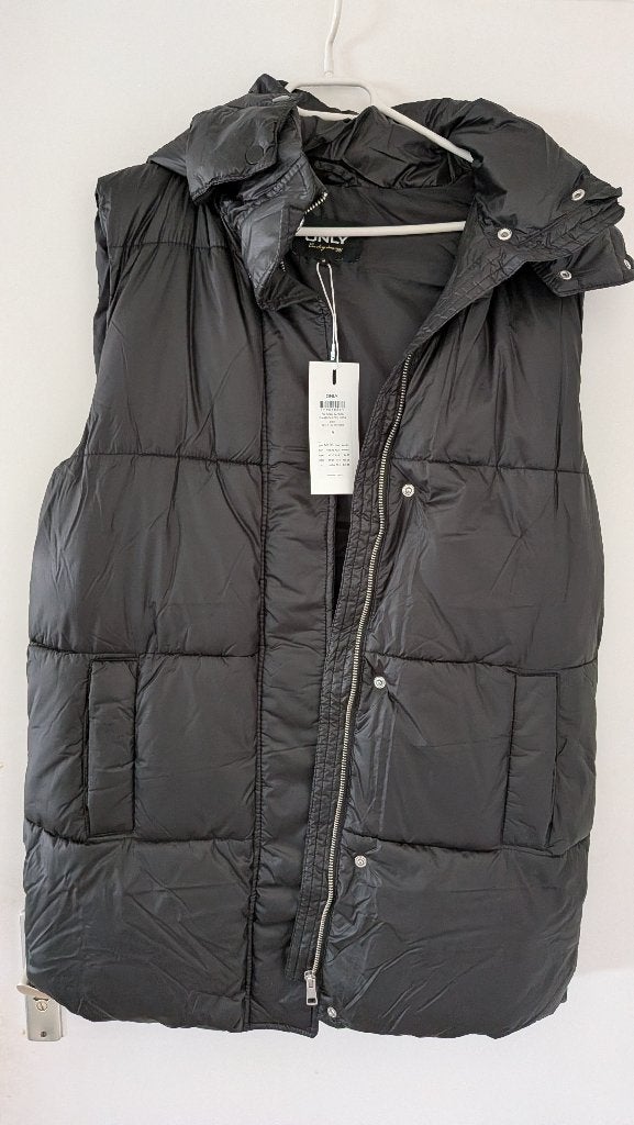 Only Demy vest langer model maat M, Maat 38/40 (M), Only, Zwart, Nieuw