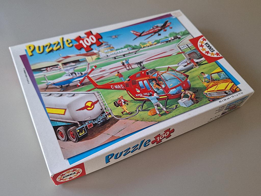 EDUCA puzzel vliegveld, Ophalen of Verzenden, Meer dan 50 stukjes, Gebruikt, 6 jaar of ouder