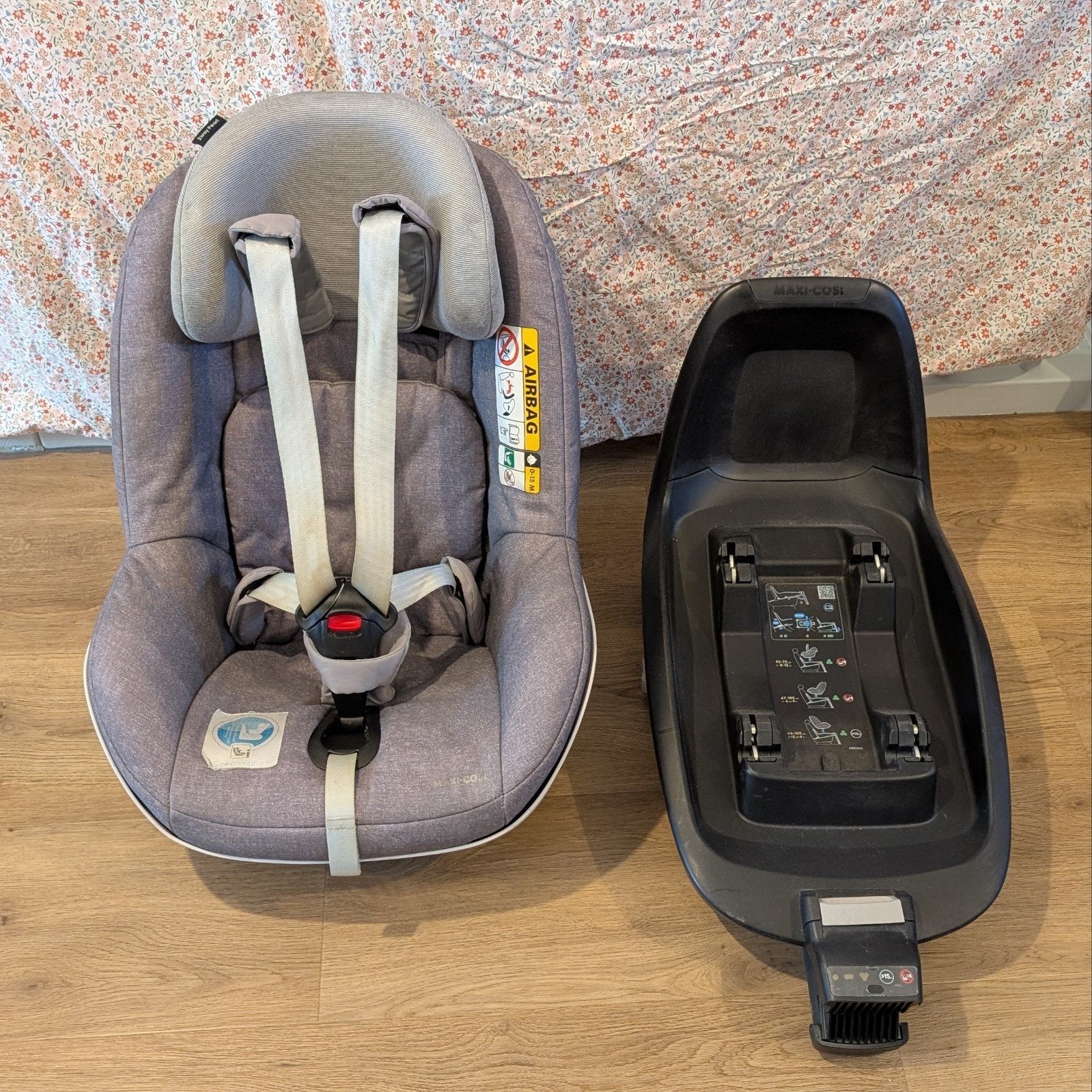 Maxi-Cosi 2WayPearl autostoel met 2wayFix base, Ophalen, Verstelbare rugleuning, Gebruikt, 0 t/m 18 kg
