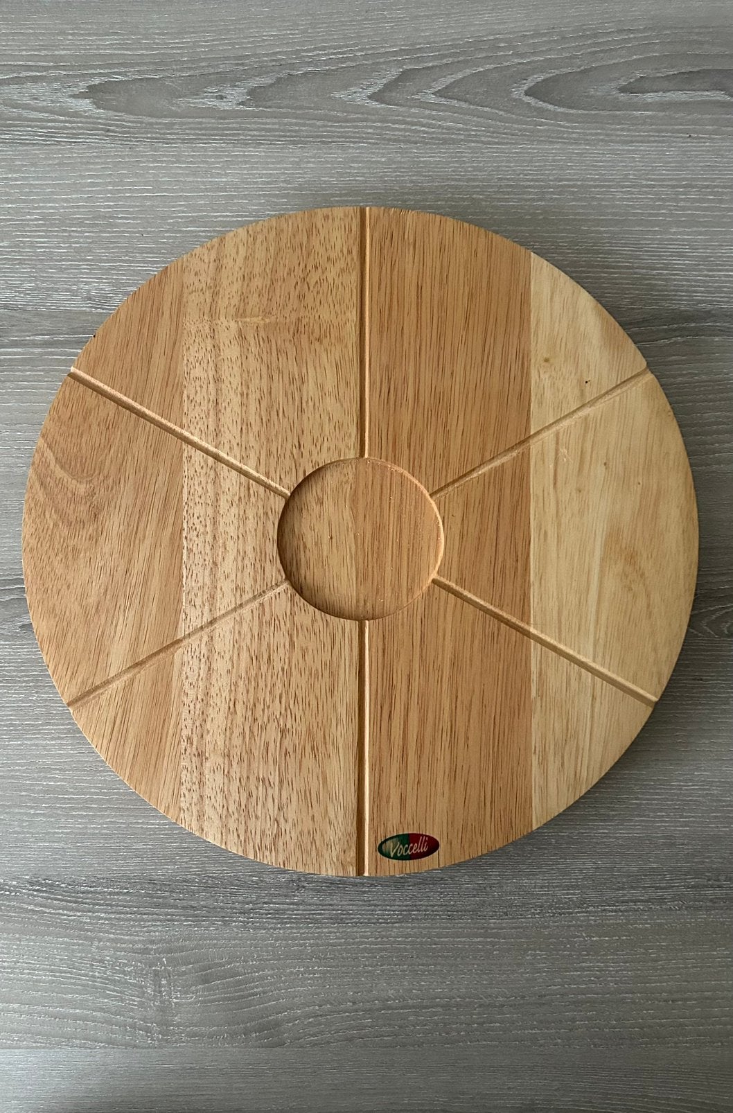 NIEUW Voccelli ronde houten serveerplank borrelplank, Hout, Snij-/serveerplank, Nieuw, Ophalen of Verzenden