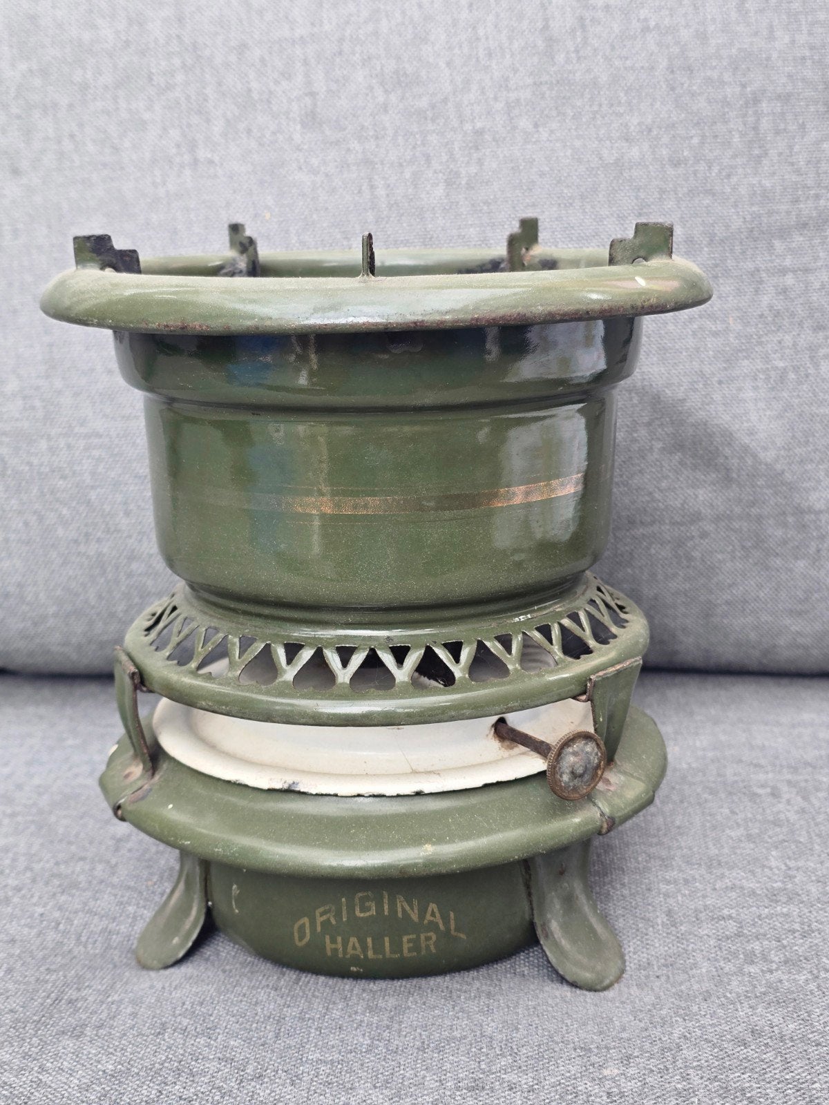 Vintage Haller Petroleum Kooktoestel - Groen, Antiek en Kunst, Antiek | Keukenbenodigdheden, Ophalen