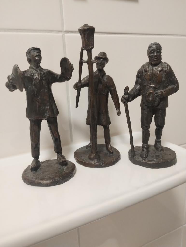 3 bronzen beeldjes, Ophalen of Verzenden