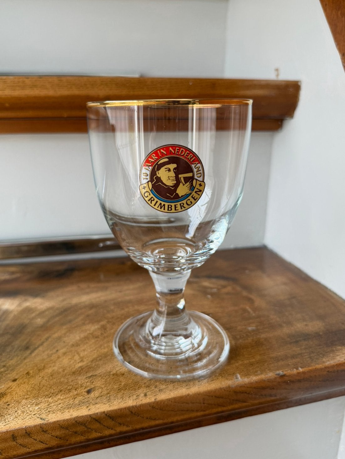 Grimbergen bierglas 10 jaar jubileum, Ophalen of Verzenden, Zo goed als nieuw, Glas of Glazen, Overige merken
