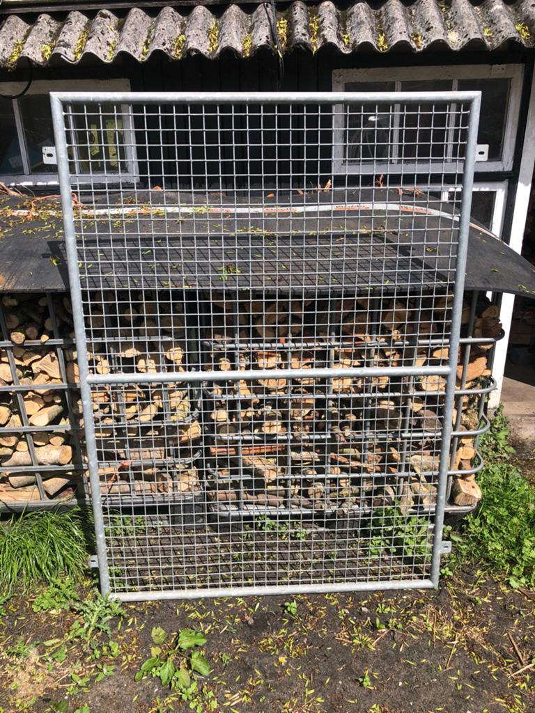 Gegalvaniseerde stalen hekken voor hondenren met deur, Tuin en Terras, Tuinhekken en Hekwerk, Ophalen of Verzenden, Gebruikt, IJzer