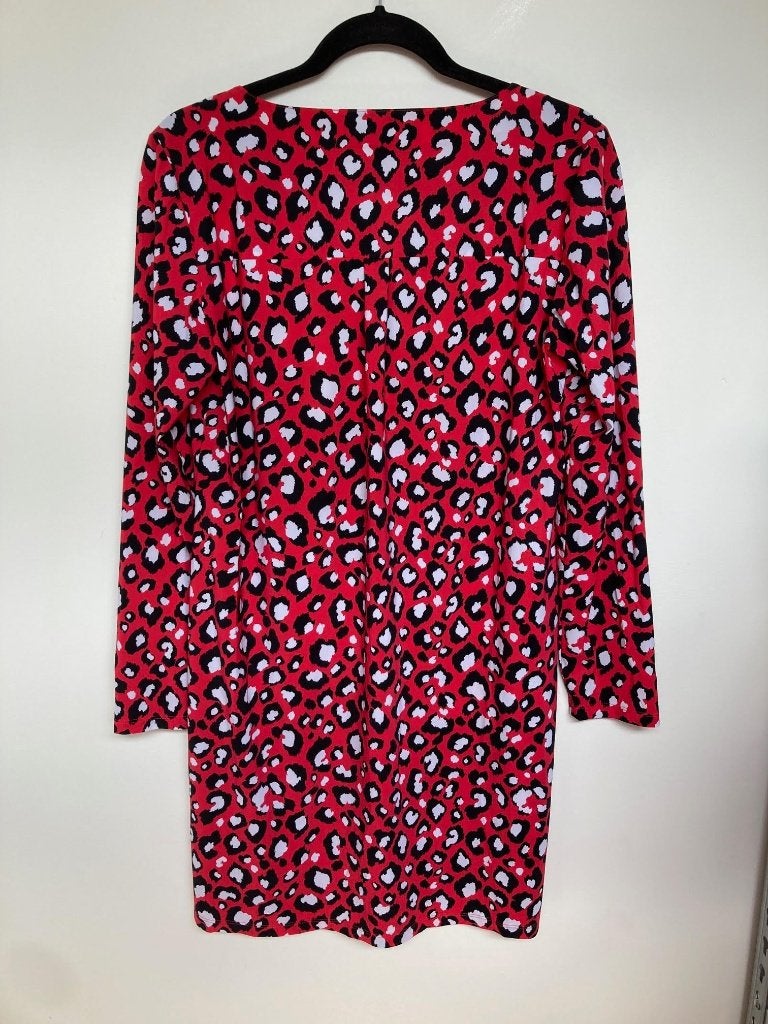 Josephine & Co rood panterprint travelstof jurk maat 38, Maat 38/40 (M), Josephine & Co, Blue Denim Lodge B.V., Lang