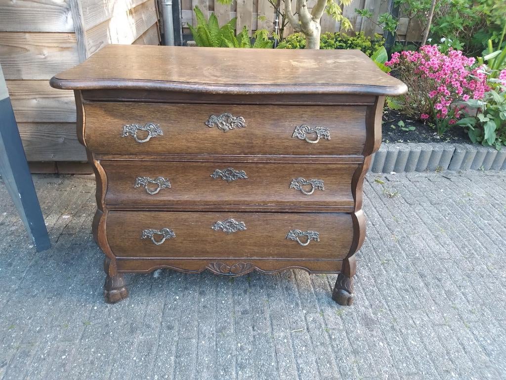 Buikkastje vintage antiek, Huis en Inrichting, Kasten | Ladekasten, Ophalen, Gebruikt, 50 tot 100 cm, 3 of 4 laden