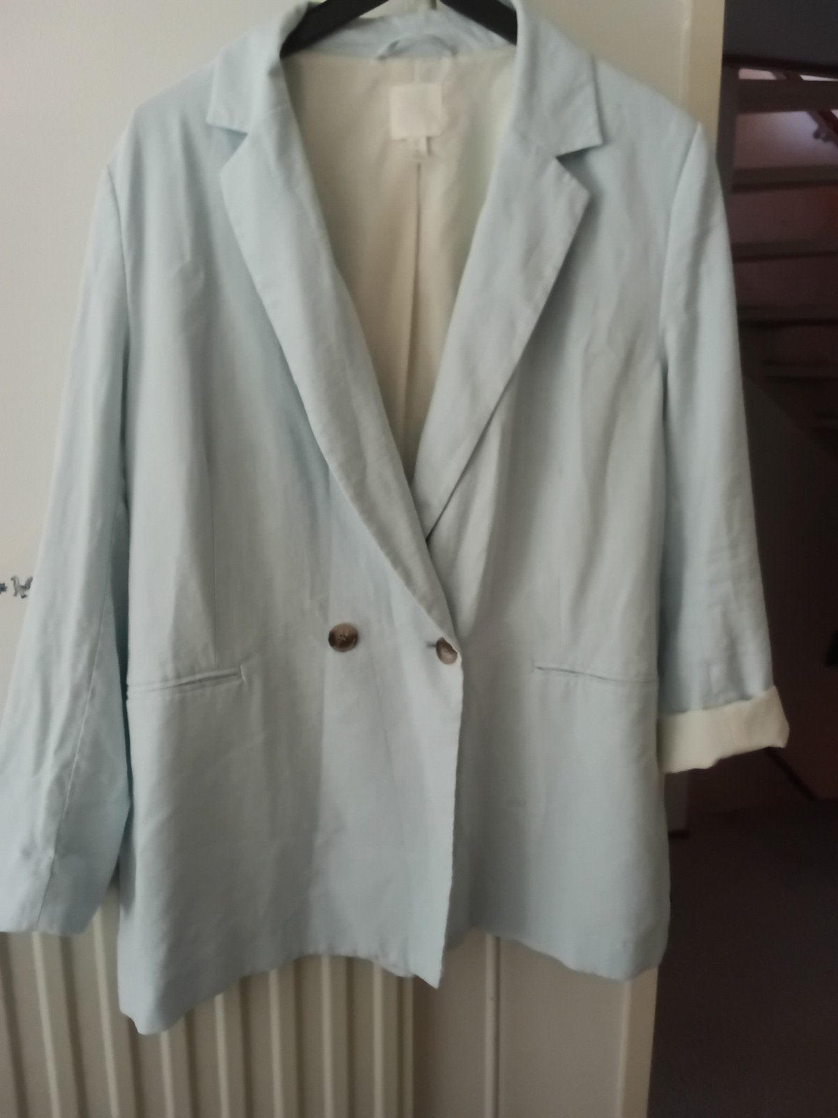 Lichtblauw colbert van H&M, maat 46, Ophalen of Verzenden