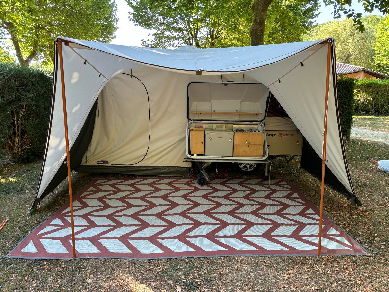 Holtkamper Spacer Expedition - Zeer complete vouwwagen, Caravans en Kamperen, Vouwwagens, Ophalen, Beige, Aanwezig, Holtkamper