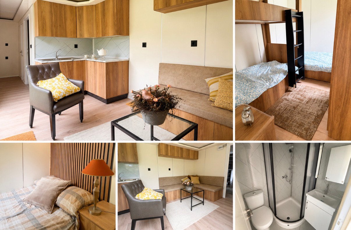 Tiny House | Woon-unit | 2 slaapkamers met keuken badkamer, Caravans en Kamperen, Stacaravans, Tot en met 2