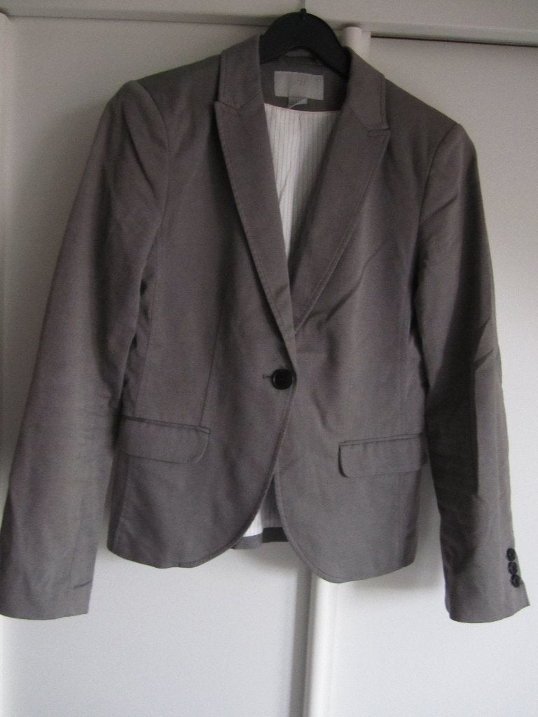 H&M grijs jasje maat 36, H&M, Ophalen of Verzenden, Zo goed als nieuw, Jasje