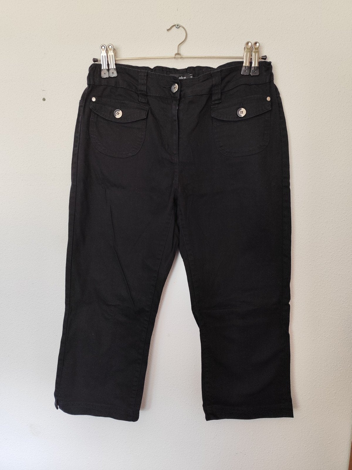 Promiss Zwarte 3/4 Broek - Maat 46, Kleding | Dames, Promiss, Zwart, Maat 46/48 (XL) of groter, Ophalen of Verzenden