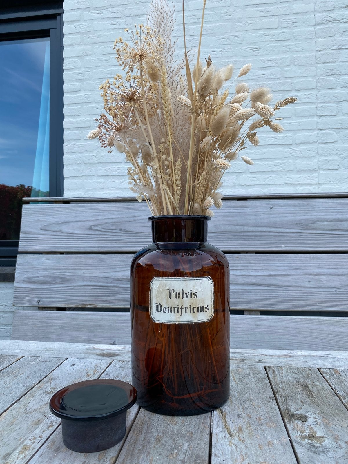Antieke apothekersfles 'Pulvis Dentifricius', Ophalen of Verzenden